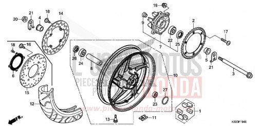 REAR WHEEL CBR250RF de 2015